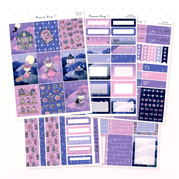 Witchy Vertical Kit - Planner Stickers