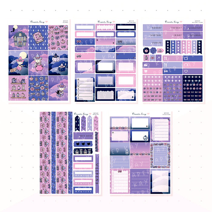 Witchy Vertical Kit - Planner Stickers