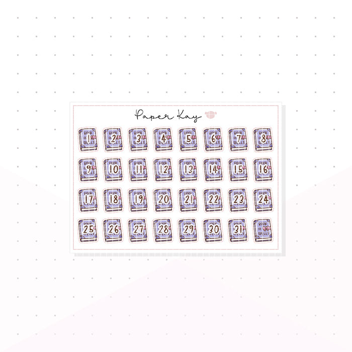 Witchy Book of Spells Date Dots - Planner Stickers