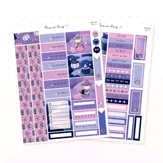 Witchy Hobonichi Cousin Kit - Planner Stickers
