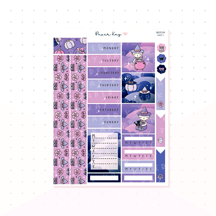 Witchy Hobonichi Cousin Kit - Planner Stickers