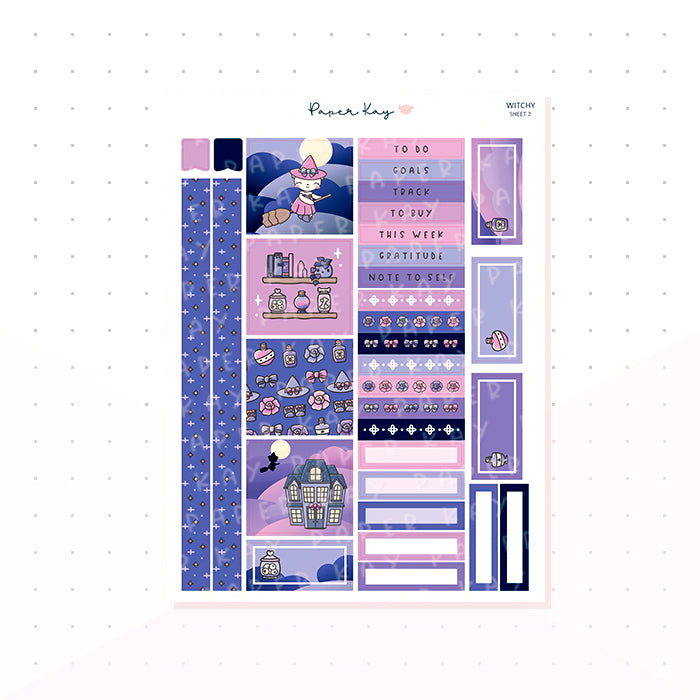 Witchy Hobonichi Cousin Kit - Planner Stickers